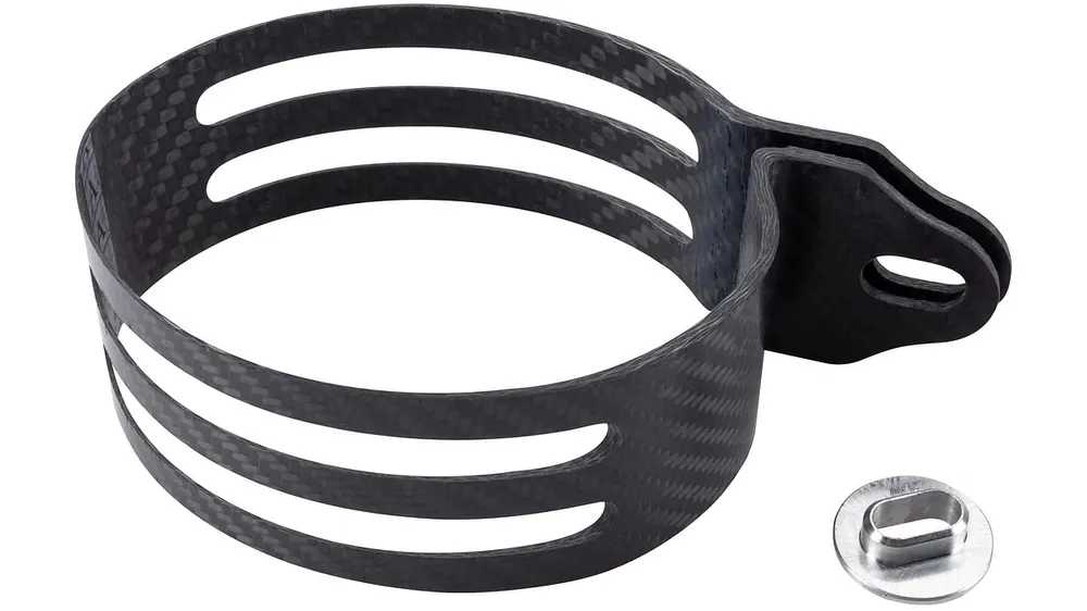 Heißes Angebot LeoVince Halteschelle 4A Oval 125mm x 95mm, für X3 Schalldämpfer, Halteschelle "X3" Carbon