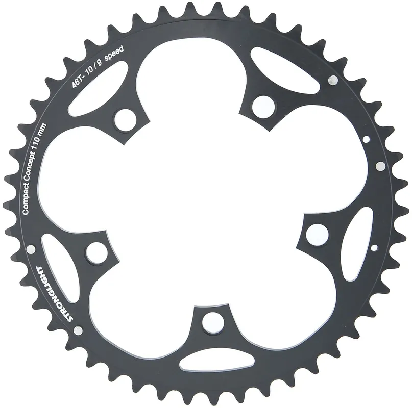 Abverkauf Stronglight Kettenblatt 46 Zähne 110 mm schwarz