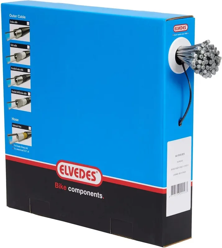 Elvedes Bremsinnenzug 2000 mm silber Werkstattbox à, 100 Stück, V-Nippe Letzte Chance