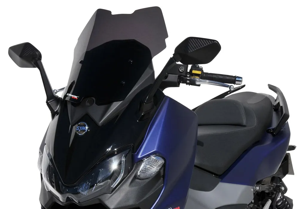 ERMAX Scooterscheibe Sport Acrylic durchsichtig Schwarz getönt für SYM Maxsym 500/508 TL Aktuell