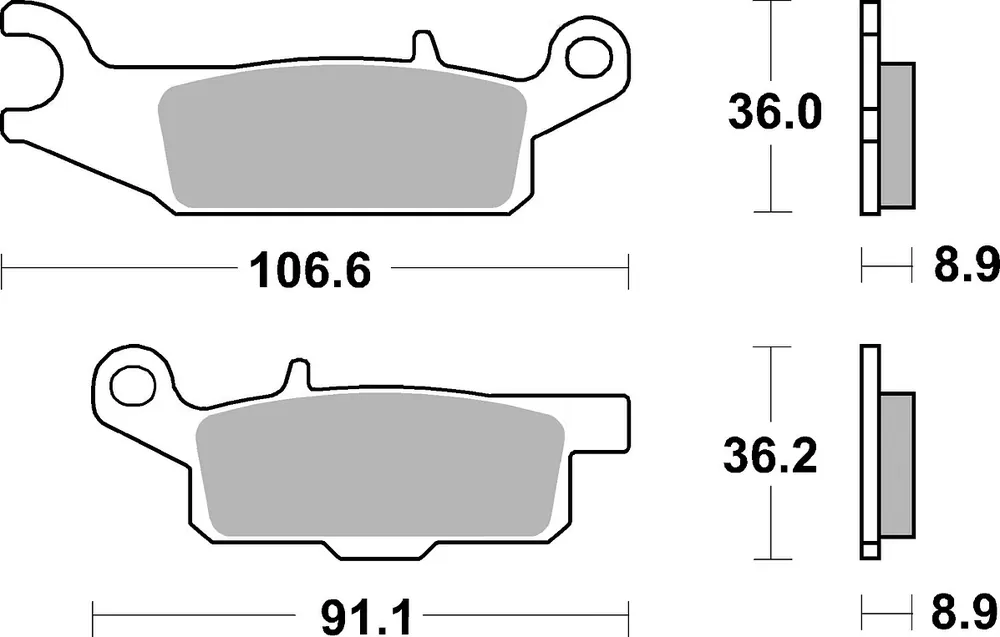 SBS Bremsbelag 851RSI Offroad Racing Sinter Zertifiziert