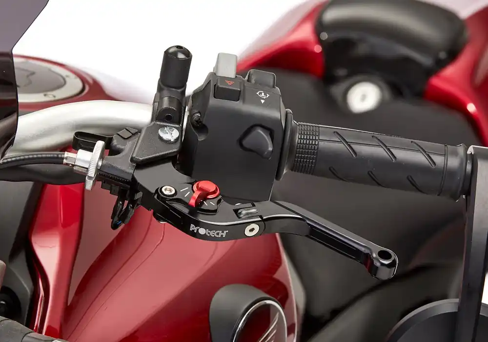 PROTECH Hebel Kupplungshebel Sport Alu & Stahl Rot/Schwarz für YAMAHA MT-07, MT-09 / SP, Ténéré 700 Angebot