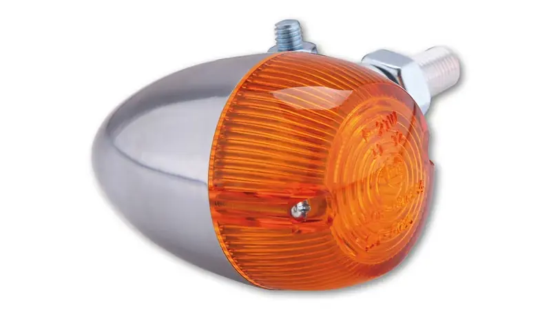 HIGHSIDER smart Bullet Light Glühlampen Blinker Gehäuse Silber / Linse Orange (Stück), Vorn & Hinten Finale Aktion