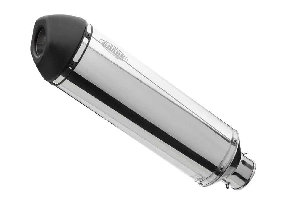 Geprüft Shark Performance SLIP-ON Aluminium poliert/Endkappe Edelstahl schwarz matt beschichtet silber DSX-5 für YAMAHA XJR1300 EURO3