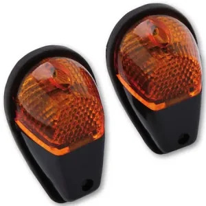 Jetzt Bestellen HIGHSIDER smart Verkleidungsblinker Glühlampen Blinker Gehäuse Schwarz / Linse Orange (Paar), Vorn