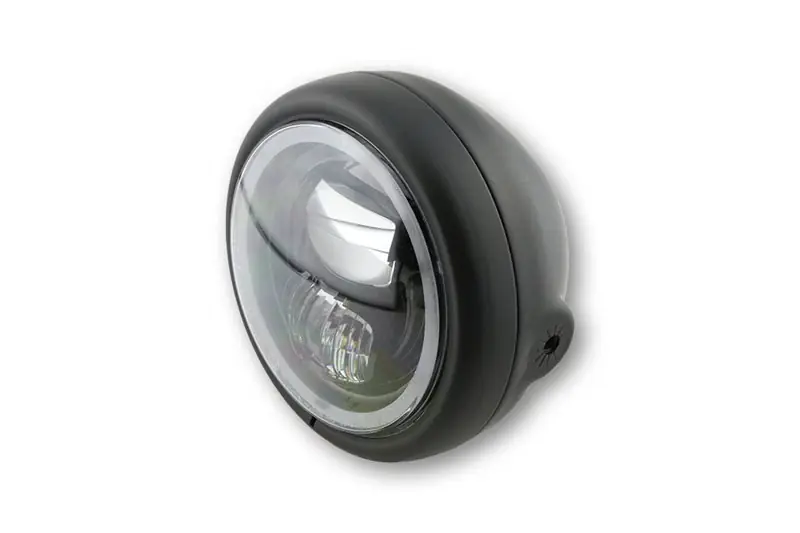 Mega-Angebot HIGHSIDER pro 5 3/4 Zoll Scheinwerfer Pecos Typ 7 LED Schwarz Seitliche Befestigung, Mit Standlichtring