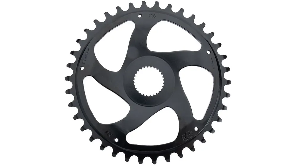 Abverkauf KMC Kettenblatt 38 Zähne schwarz 47,5 mm, ohne SpacerWerkstattverpac