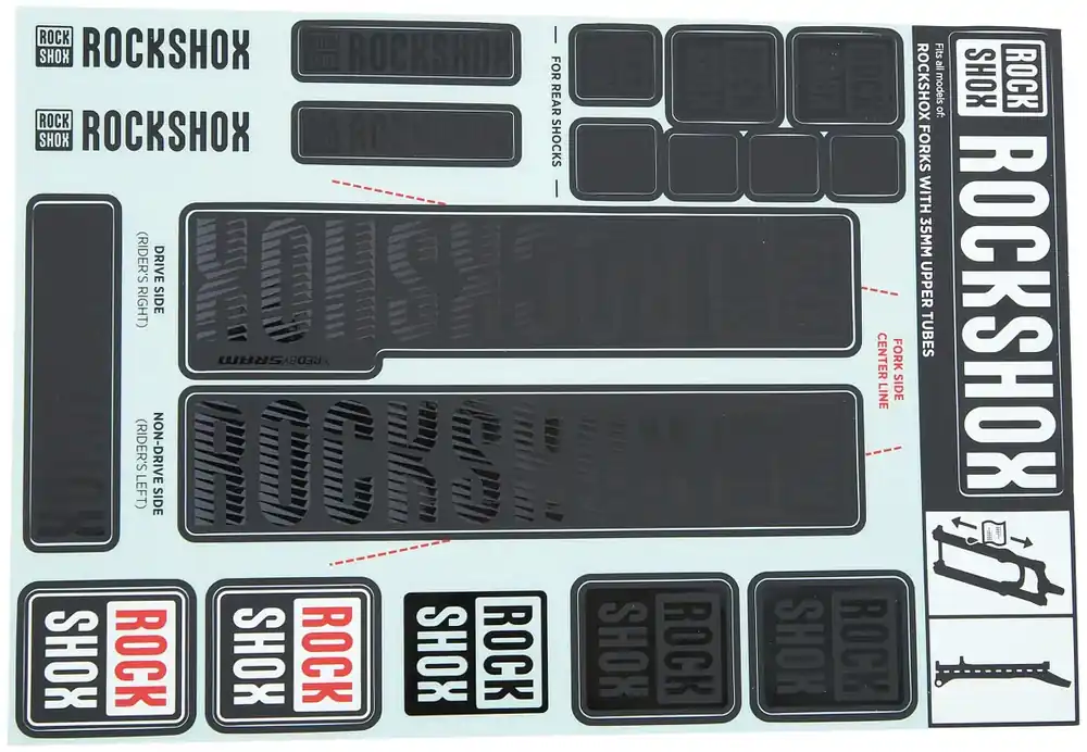 Sonderangebot RockShox Dekor Set Ø 35 mm stealth