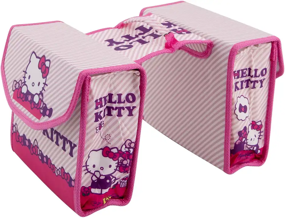 Super-Preis Bike Fashion Kindertasche Hello Kitty rosa mit bunten Motiven Doppeltasche, Volumen 7 l (2x 3,5 l), Maße