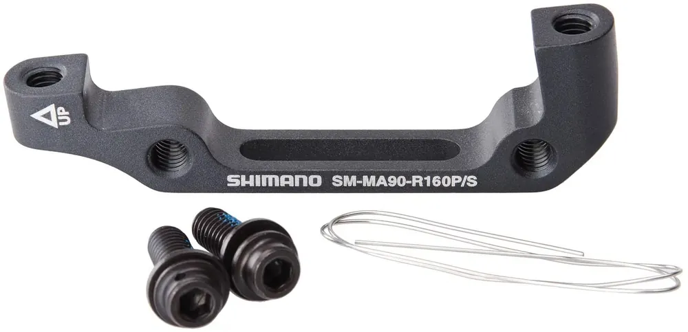 Shimano Scheibenbremsadapter hinten 160 mm schwarz Für PM Bremse auf IS Rahmen Highlight