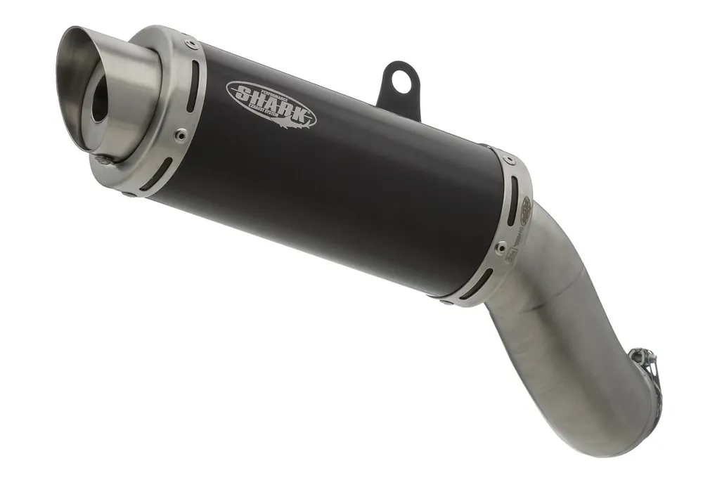 Shark Performance SLIP-ON Aluminium eloxiert schwarz Factory für HONDA CBR1000RR EURO4 Neu