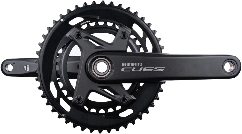 Top-Angebot Shimano Kettenradgarnitur CUES FC-U6040-2 32/46 Zähne schwarz 172, 5 mm Kurbellänge