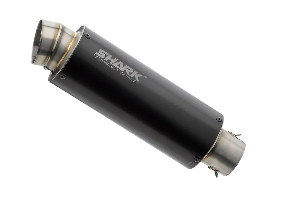 Shark Performance SLIP-ON Aluminium eloxiert schwarz SRC 4 für YAMAHA XJR1300 EURO3 Knallerangebot