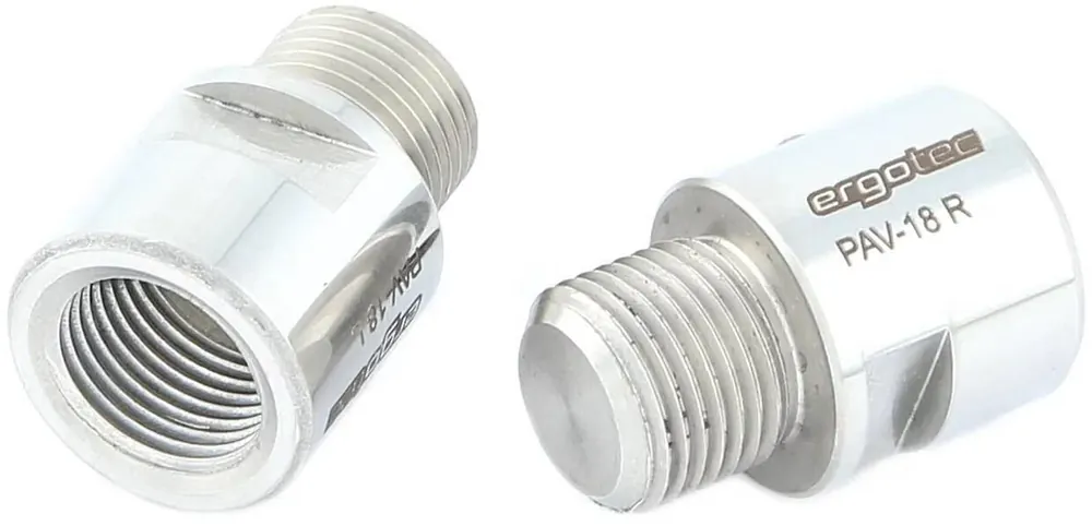 ergotec Pedalachsverlängerung 9/16 Zoll 18 mm silber Neue Ware