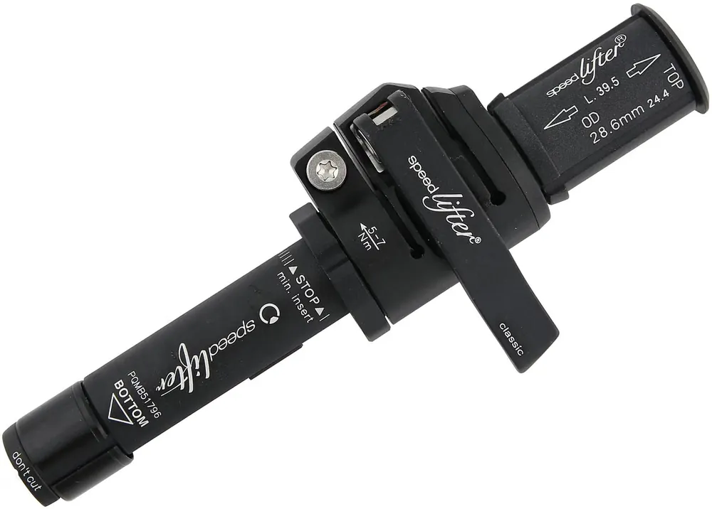 Top-Seller by,schulz Lenkerverstellsystem Speedlifter Classic 1 1/8 Zoll schwarz T6", Auszug 60 mm, Ø 24,4 mm