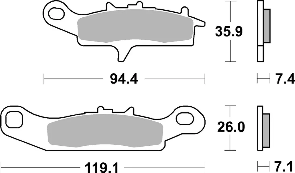 Begrenztes Angebot SBS Bremsbelag 798RSI Offroad Racing Sinter