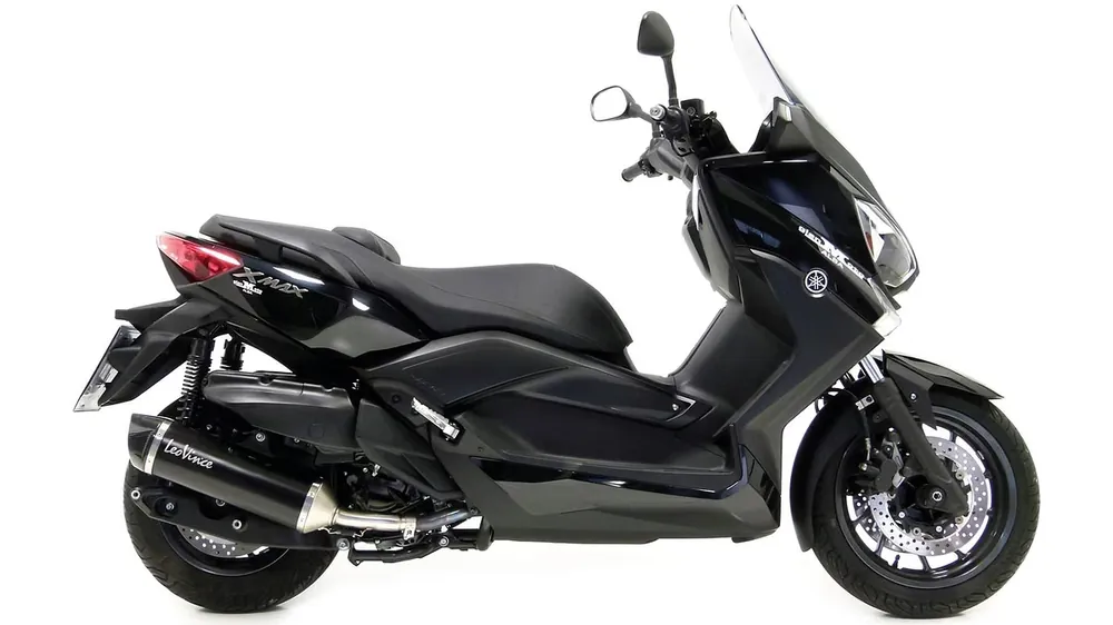 Solange Der Vorrat Reicht LeoVince SLIP-ON Edelstahl SBK NERO für YAMAHA X-MAX 400