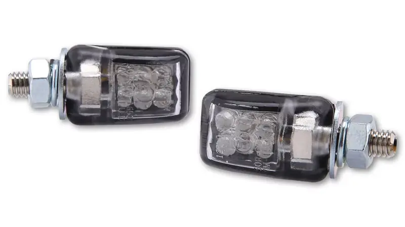 HIGHSIDER smart Picco LED Blinker Gehäuse Schwarz / Linse Klar (Paar), Hinten Ausverkauf