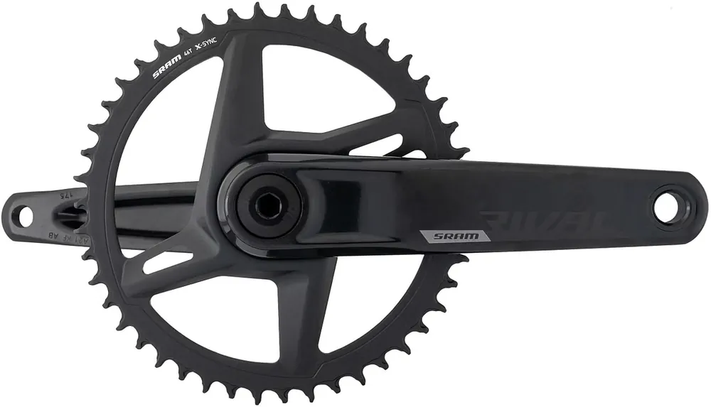 Beliebt SRAM Kettenradgarnitur Rival 1 AXS 46 Zähne 175 mm schwarz