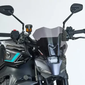 ERMAX Naked-Bike-Scheibe Sport Acrylic durchsichtig Schwarz getönt für YAMAHA MT-09 / SP; MT-09 Automatik (Y-AMT) Schneller Versand