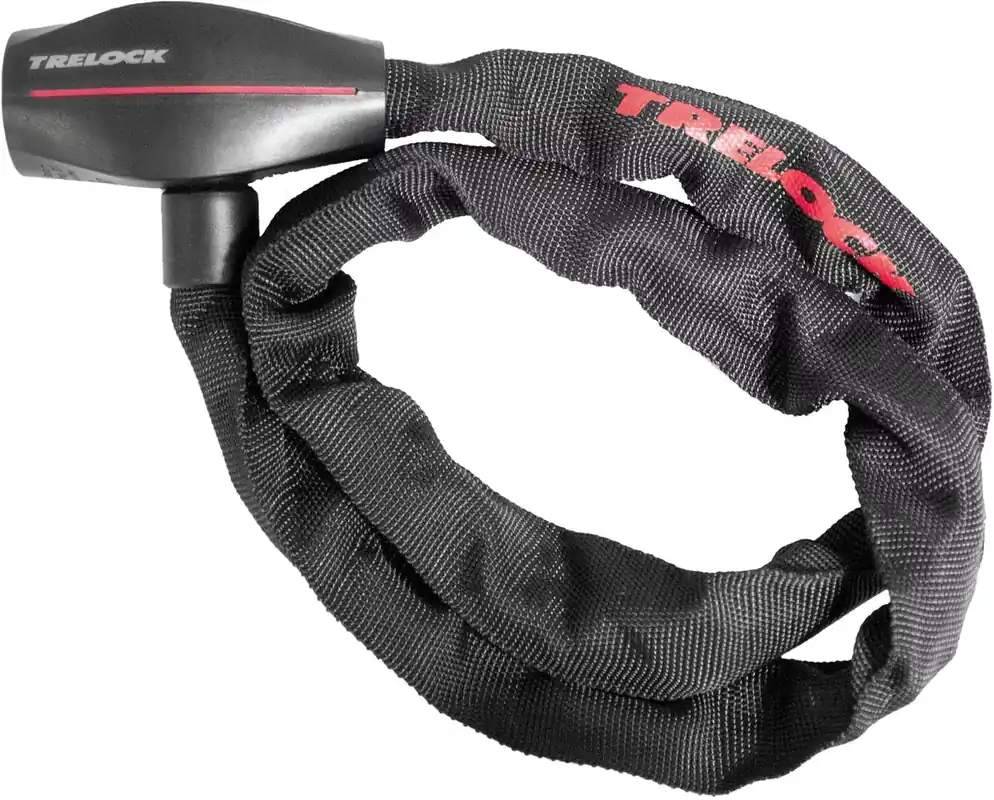 Trelock Kettenschloss BC 380 85 cm schwarz, rot Expressversand