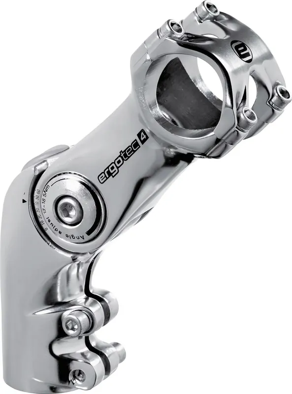 Preisknaller ergotec Vorbau Octopus Ahead 50 110 mm silber 25,4 mm Lenkerklemmung, verstellbar 0°/60°