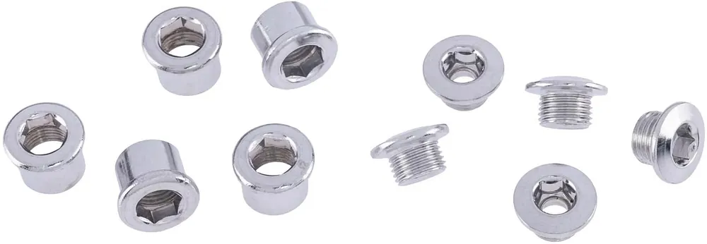 Kracherpreis CONTEC Kettenblattschraube C.Nut silber passend für 2-fach Kurbeln, 5-Arm, 5 Stü