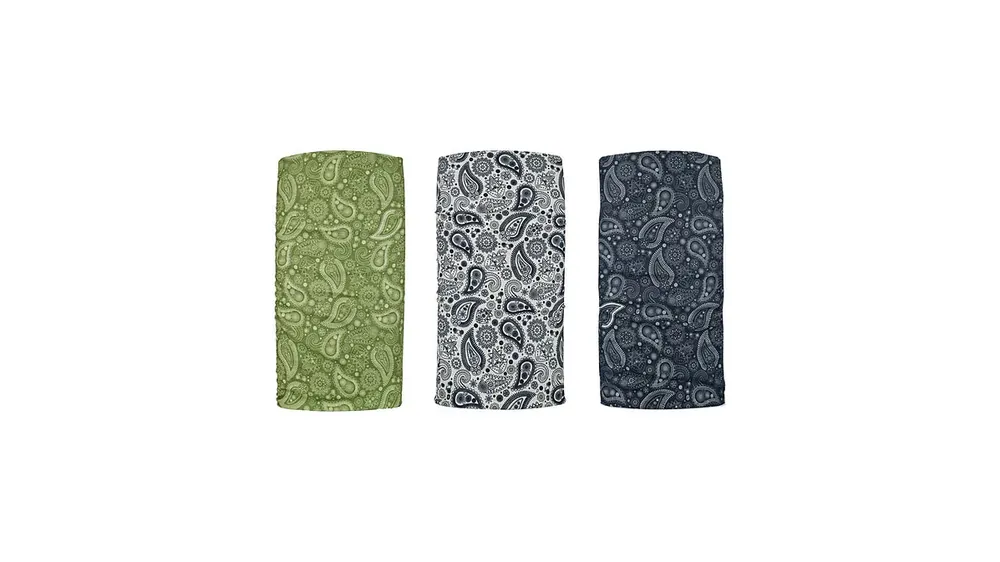 Oxford Multifunktionstuch Paisley, Multifunktionstuch "Comfy" 3er Pack, 100 % Polyester Mikrofaser Finale Aktion