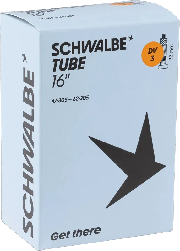 Markenprodukt Schwalbe Schlauch Nr. 3 16 Zoll Blitzventil (DV), 32 mm