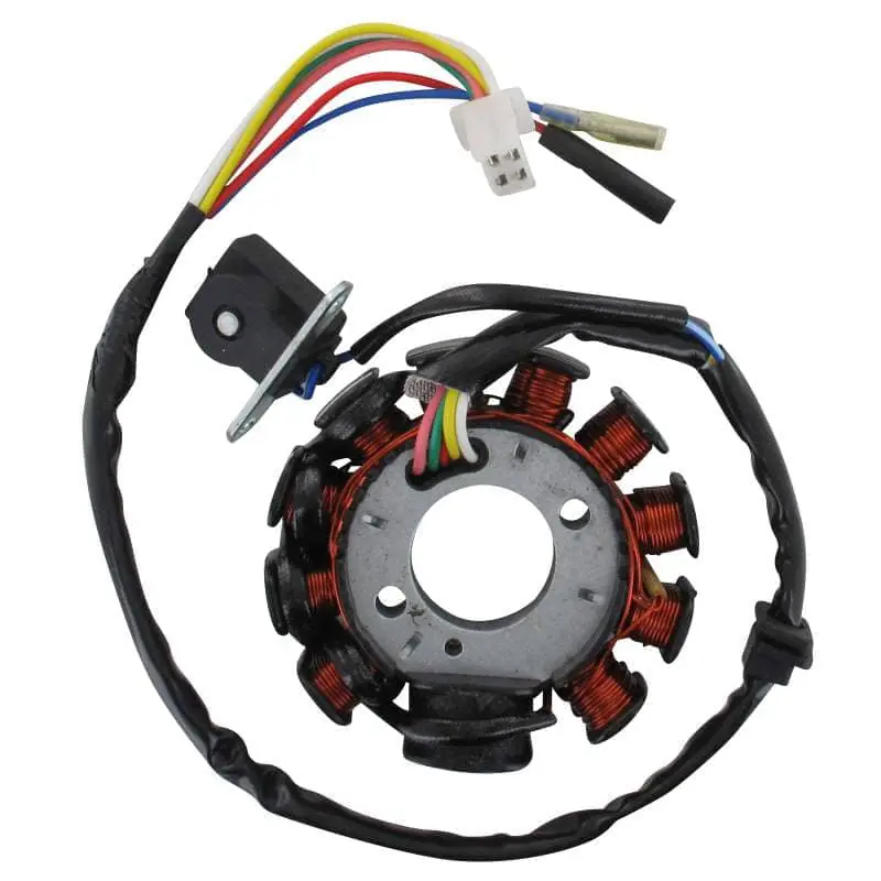 Lichtmaschine Stator DC 11 11 Spulen D=88mm 31220805-09-F Pick-up außen 6 Kabel 1x4 + 2x1pol Ankerplatte Zündplatte Zündgrundplatte Preisknaller