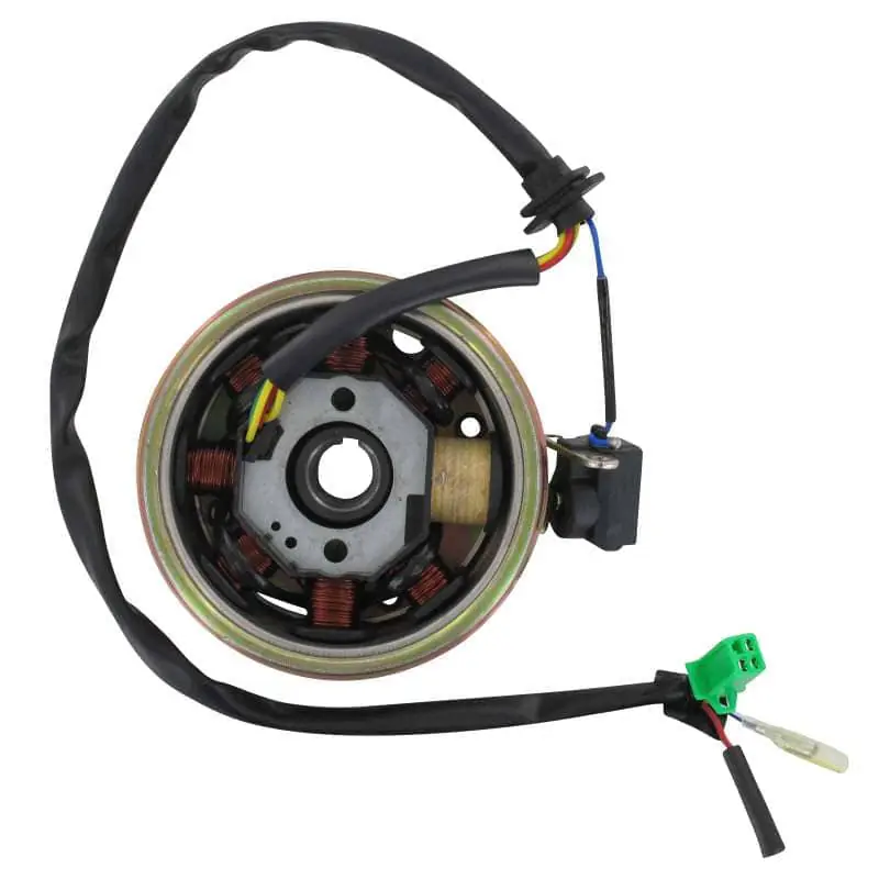 Sofort Bestellen Lichtmaschine DC 8 8 Spulen D=115mm Pick-up außen 31121806-F 5 Kabel 1x3 + 2x1 Pol Stator Ankerplatte Anker-Platte Stromerzeuger Jonway