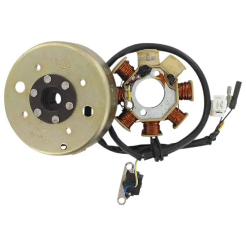 Lichtmaschine AC6 8 Spulen mit Polrad 88mm außen 50ccm 4Takt pick up Stator Ankerplatte Anker-Platte Stromerzeuger Strom-Generator AGM Top-Seller