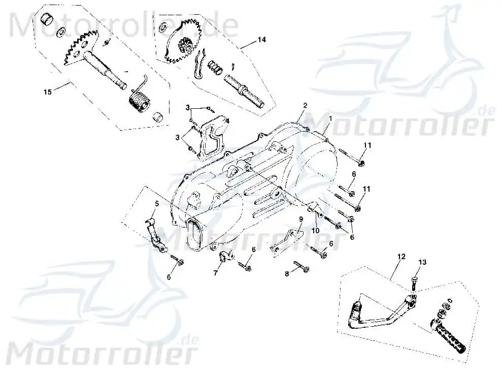 Kracherpreis Rex Bergamo 50 Bundschraube Schraube Sechskantschraube 50ccm 4Takt 139QMB JSD50QT-13 50cc 4T 139QMA Flanschschraube