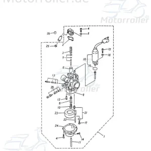 Adly Air Tec 1 50 AC Gasschieber 50ccm 2Takt Roller Vergasermembran Vergaserschieber HerChee 50cc 2T Vergaser-Membrane Neue Kollektion
