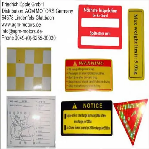 Neu Infoaufkleber GMX 450 One schwarz gelb rot 1220401-13