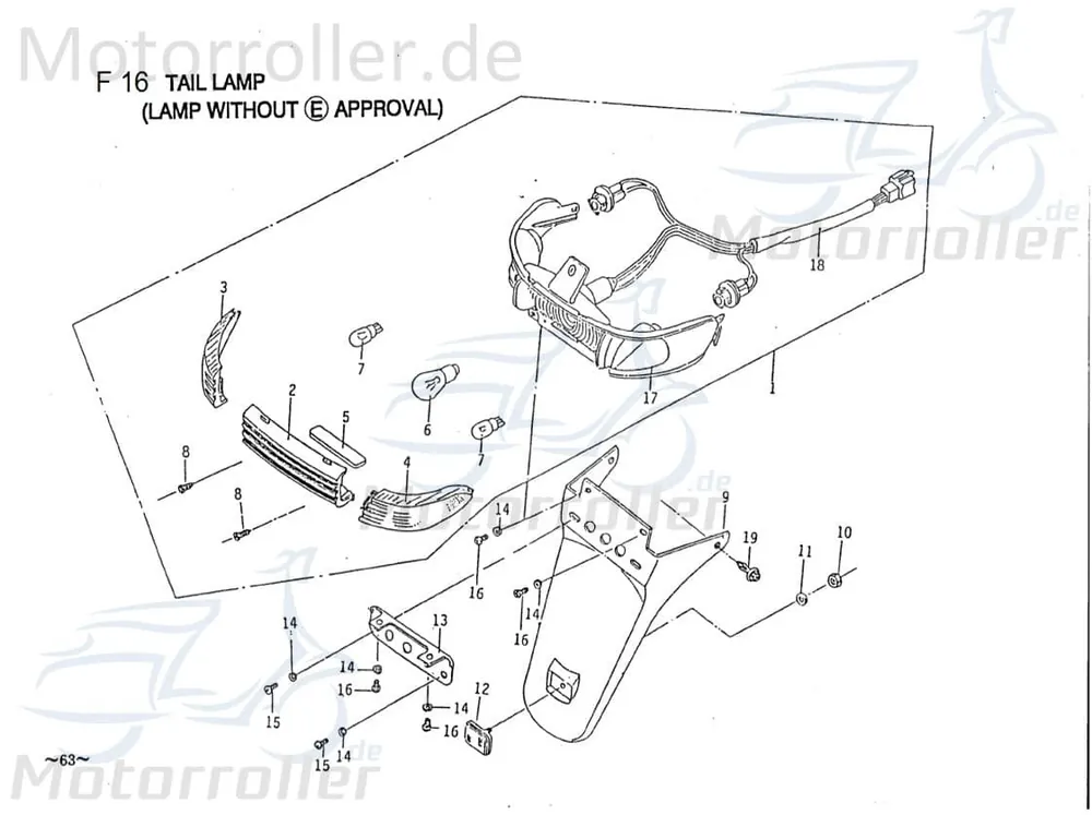 Neu Im Sortiment Blinkerverkleidung hinten rechts B2E16600401