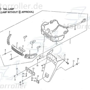 Zertifiziert Blinkerverkleidung hinten links B2E16600509