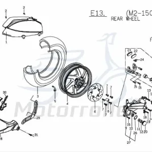 Aktuell Felge hinten 13 Zoll silbergrau (77) PGO M2406101770