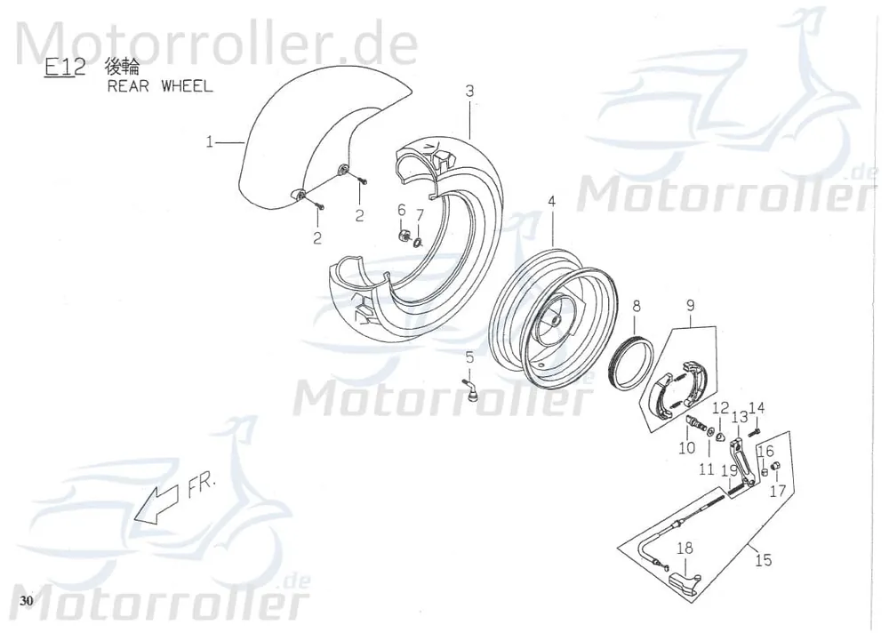 Rabatt PGO Rodoshow 50 Alufelge hinten Rad 50ccm 2Takt P5407100770 Alurad Aluminiumfelge Scooter Ersatzteil Service Inpektion Direktimport