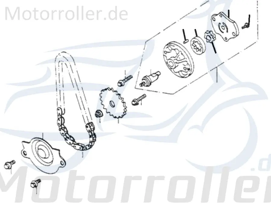 Sale Rex Rexy 125 Ölpumpengehäuse Roller 125ccm 4Takt 13111-GAT-00 152QMI RS125 QM125T 10D Mokick Ersatzteil Service Inpektion Direktimport