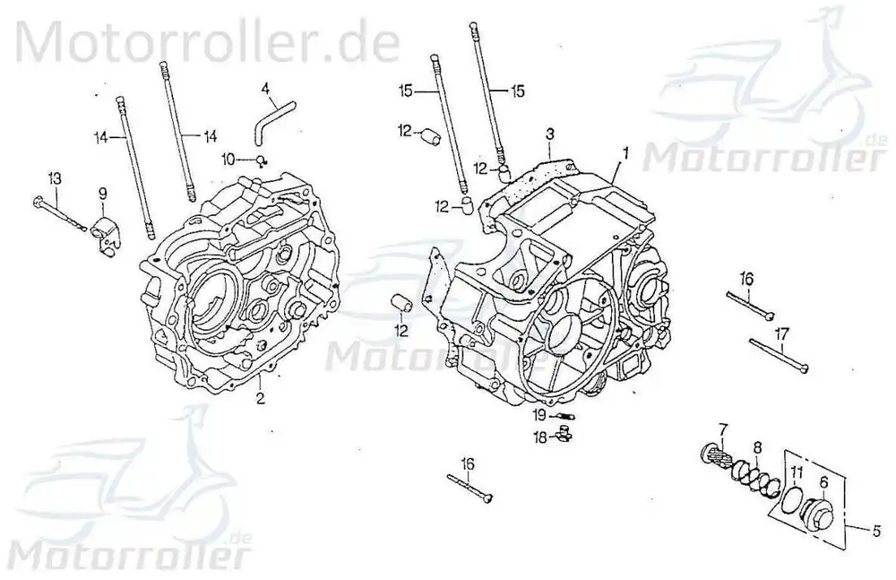 SMC Klemmschelle Chopper 125 Clip Halter Roller 125ccm 4Takt Halteclip Klemme Scooter REX Cruiser 125 Ersatzteil Service Inpektion Letzte Chance