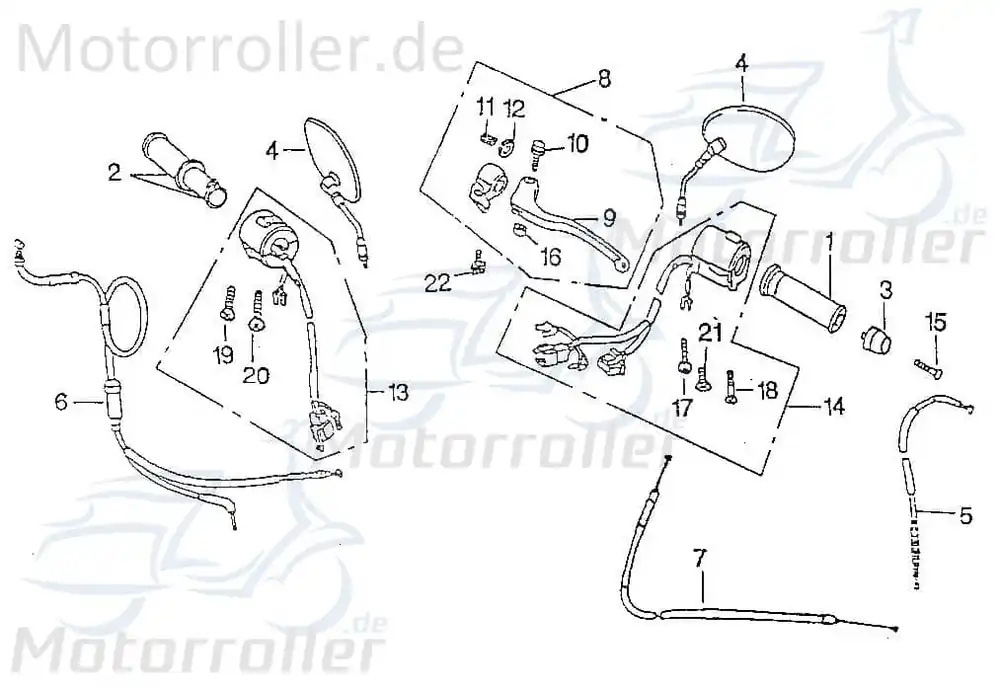 SMC Chopper 125 Sechskantschraube 125ccm 4Takt 62913-CHP-00 Befestigung Halter Halterung Flachkopfschraube Sechskant-Schraube Scooter Sale