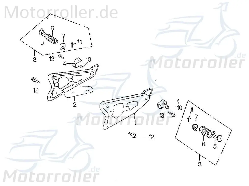Kreidler Flory RC50 C-D Bolzen 50ccm 2Takt 94610-06032-K Stehbolzen Gewindebolzen Zapfen Gewindestift Arretierbolzen Stiftschraube Highlight