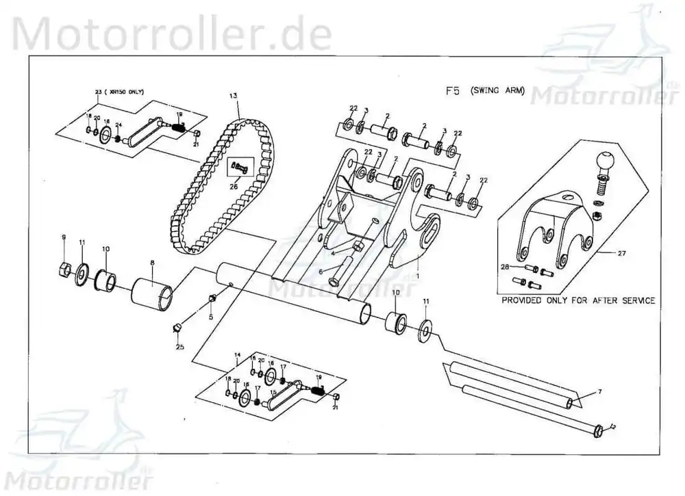PGO Leerlaufzahnrad X-RIDER 150 Leerlaufritzel 150ccm 4Takt PGO 50ccm-2Takt Quad ATV X-RIDER 110 UTV Ersatzteil Service Inpektion Neuheit