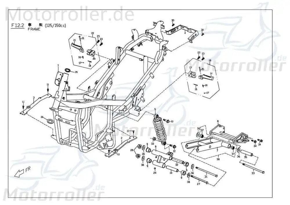 PGO Sechskantschraube M14x1,5x220mm G-Max 50 50ccm 2Takt Befestigung Halter Halterung Flachkopfschraube Sechskant-Schraube Bundschraube Garantierte Lieferung