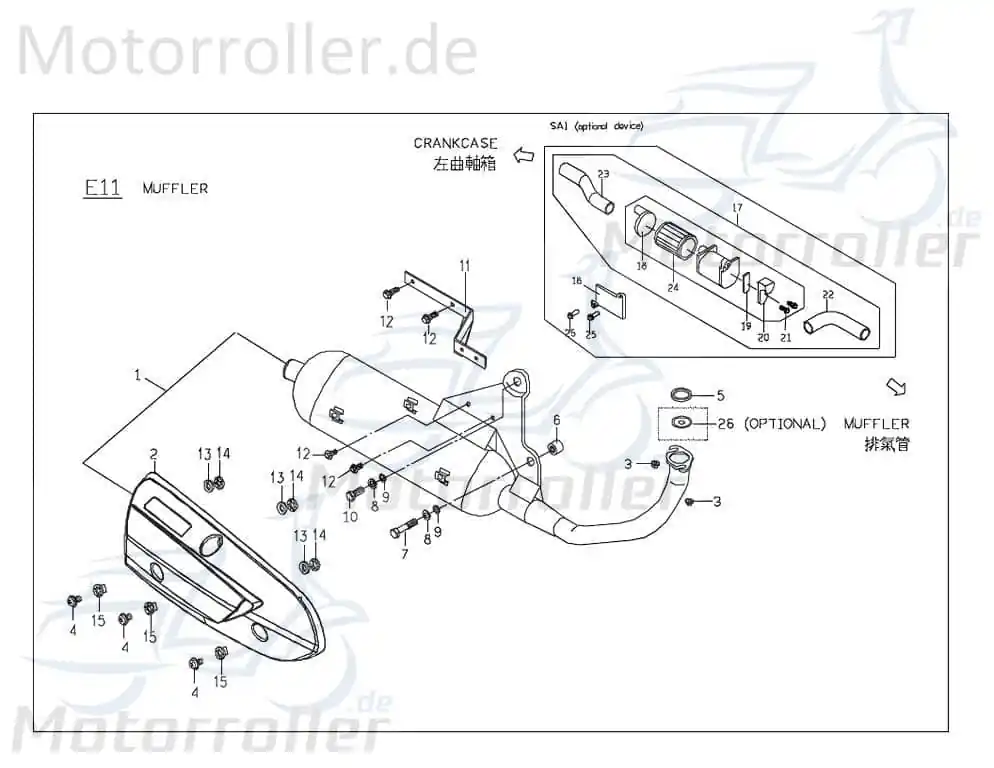 PGO Bundschraube M8x26mm G-Max 50 Flanschschraube 50ccm 2Takt Maschinenschraube Flansch-Schraube Maschinen-Schraube Bund-Schraube Günstig