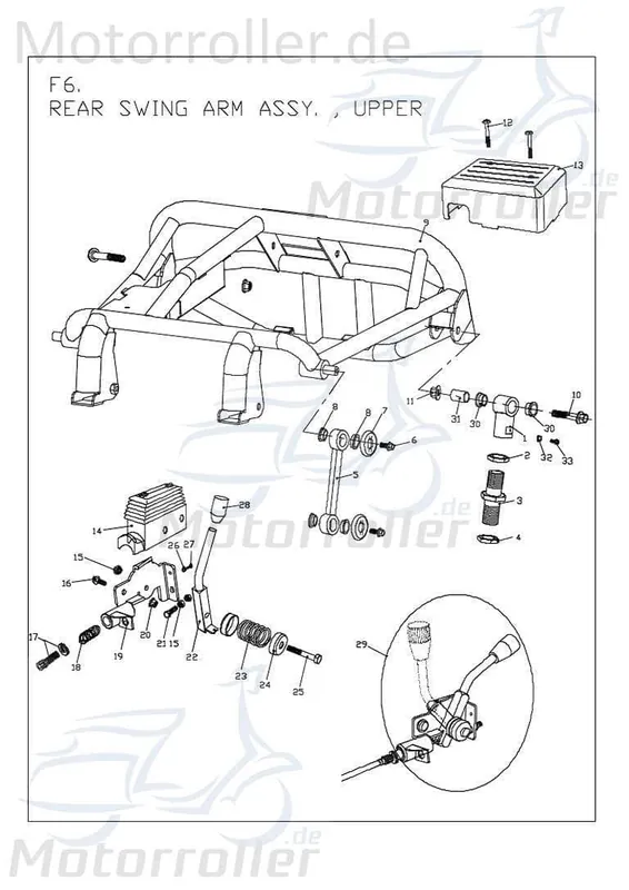 Wochenendangebot PGO Bugrider 200 Gelenk Arm unten Buggy 200ccm 4Takt B64211010000 PGO 200ccm-4Takt Ersatzteil Service Inpektion Direktimport