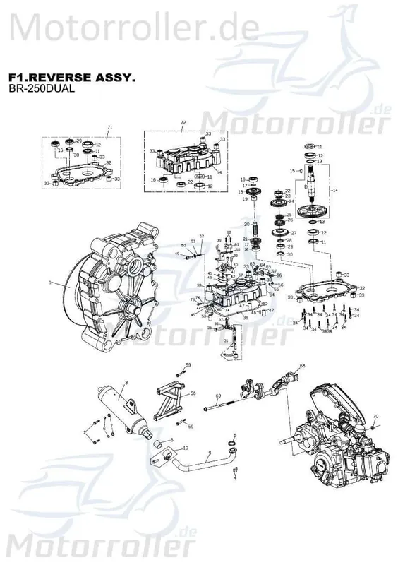 PGO Dichtung Verkleidung außen 250ccm-4Takt Bugrider 250 B71443100000 Abdichtung außendichtung PGO 250ccm-4Takt Buggy Ersatzteil Geprüft