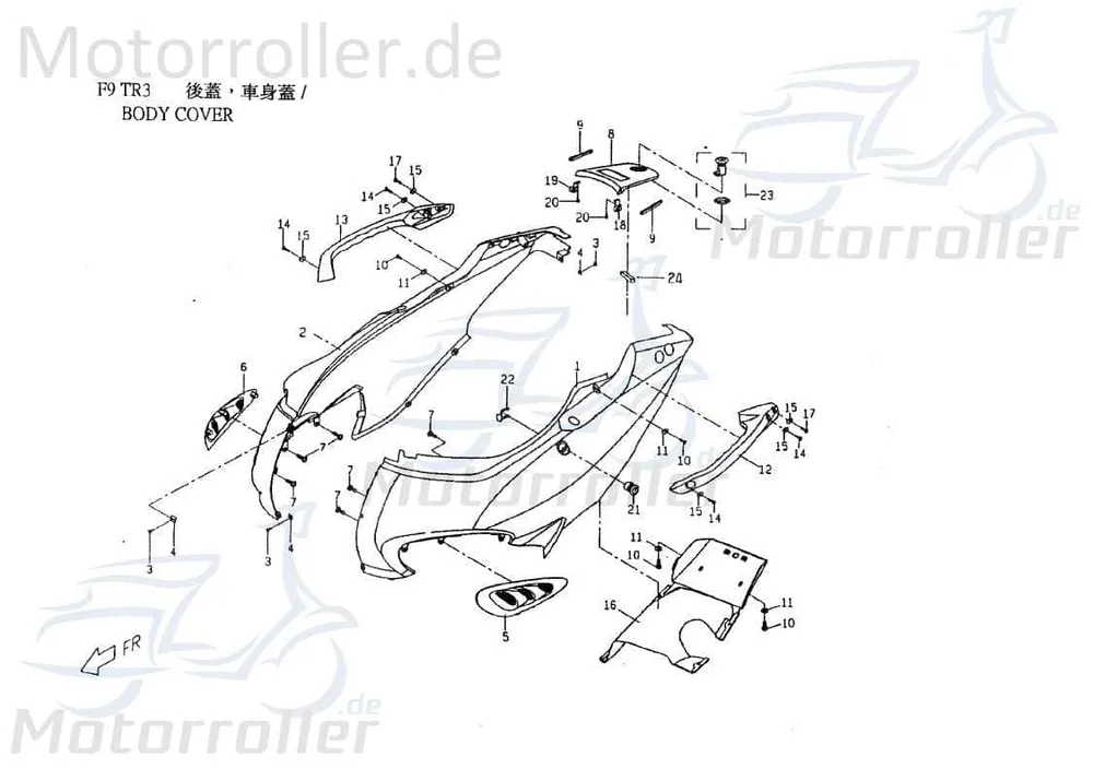 PGO TR3 Sitzbankverkleidung links schwarz Roller C1625303690 Sitzverkleidung Mittelverkleidung Sitz-Verkleidung Mittel-Verkleidung Begrenztes Angebot