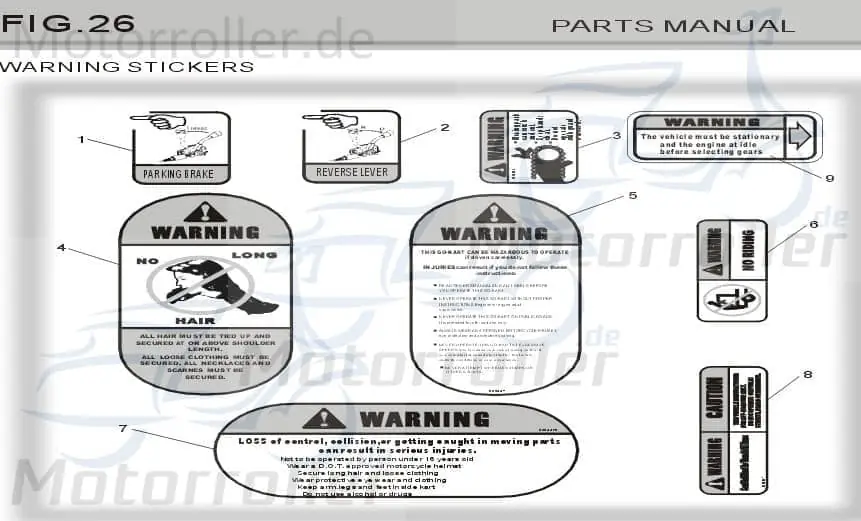 Abverkauf Aufkleber Achtung (lange Haare) Sticker BCB-669